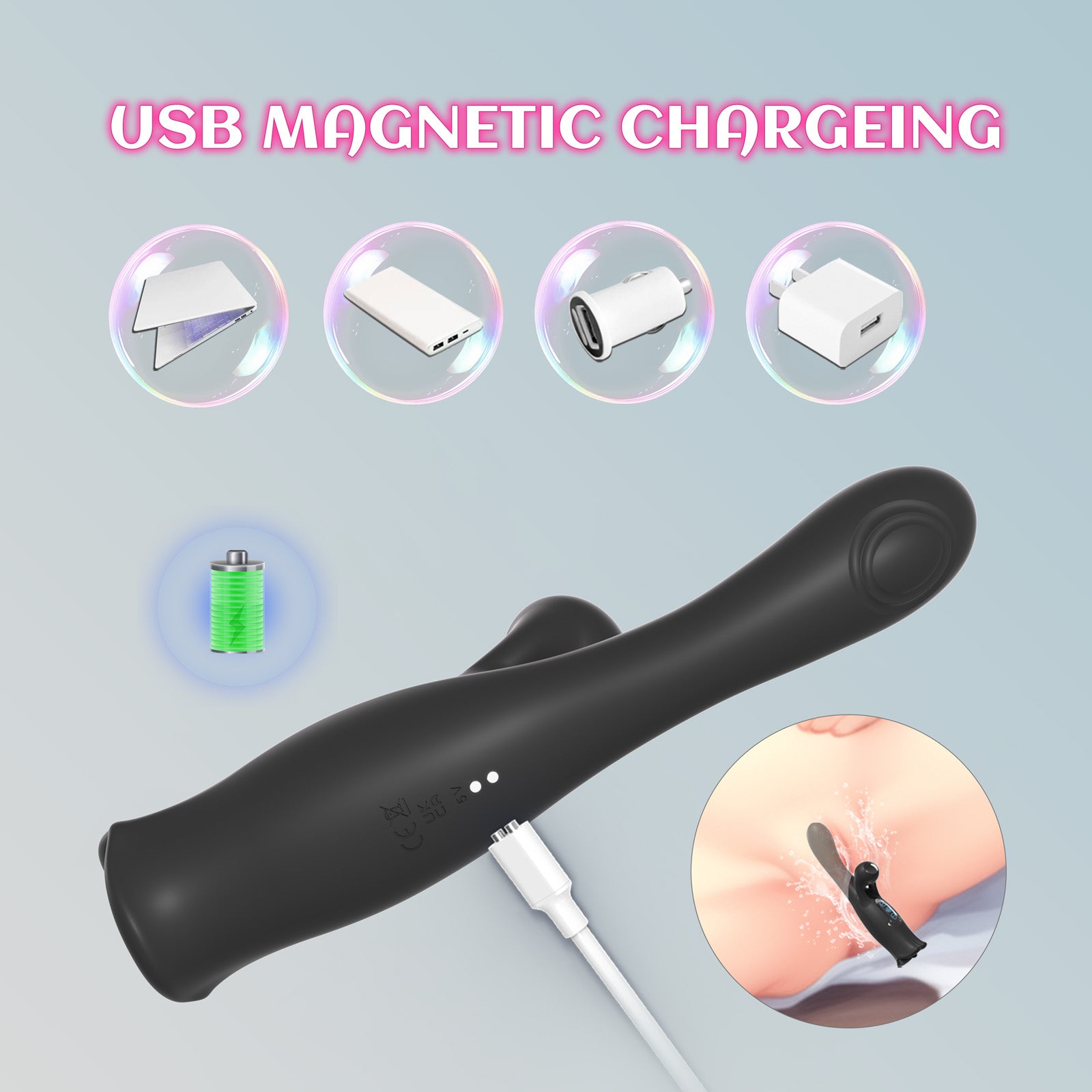 Blazing Passion 3in1 G-Spot Vibrator - Silicone Fire Stimulator
