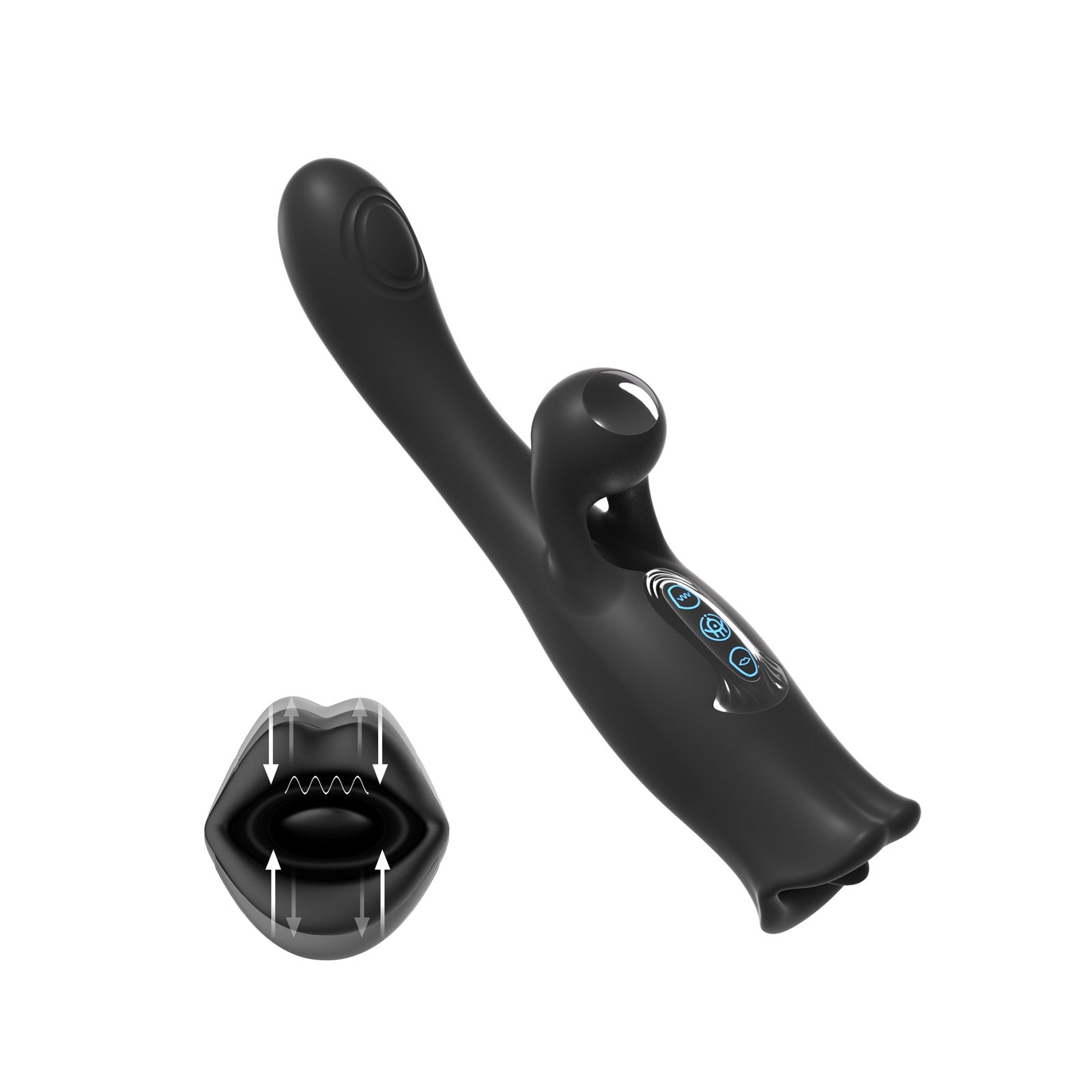 Blazing Passion 3in1 G-Spot Vibrator - Silicone Fire Stimulator
