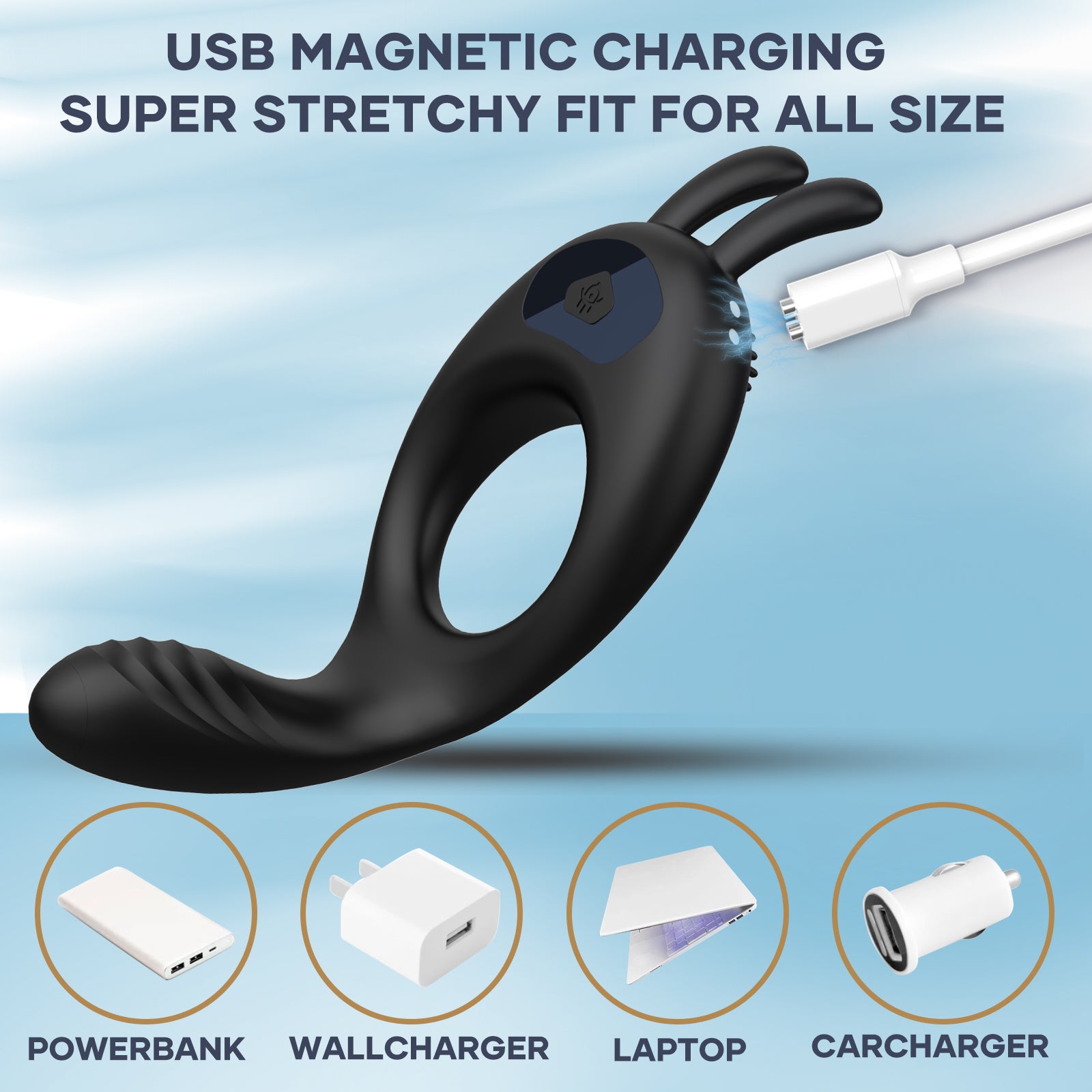 Intimate Vibration Ring - App Controlled Smart Ring for Couples, Waterproof