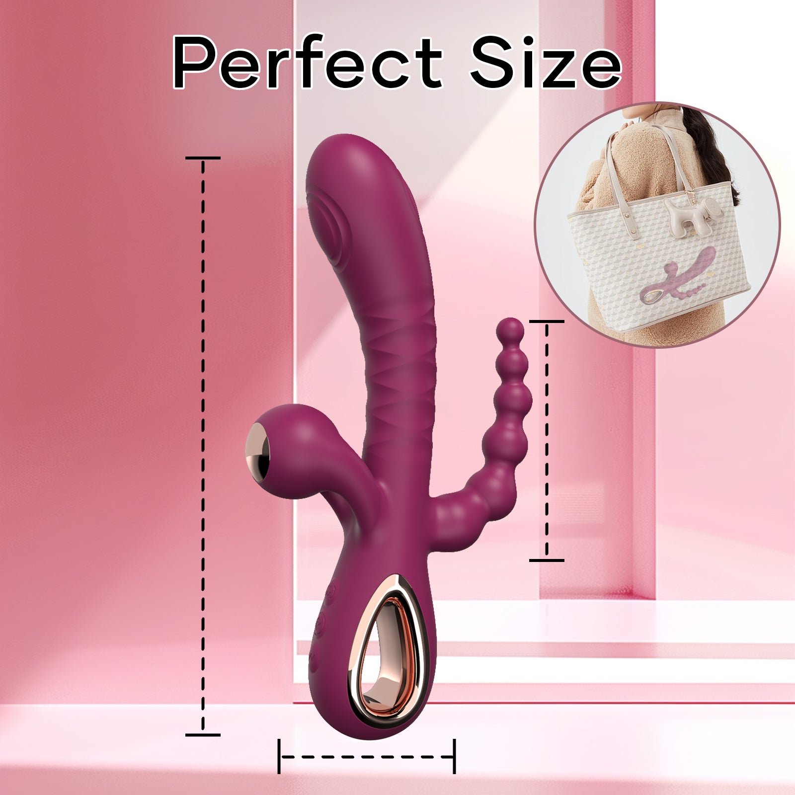 BIU-BIU 3-IN-1 Silicone G-Spot Vibrator with Pull Ring - Clitoral & Vaginal Stimulator