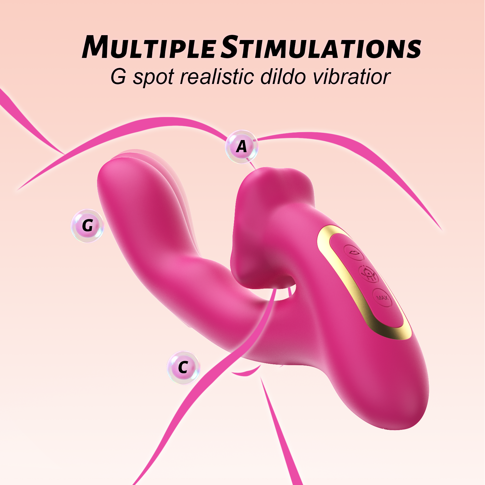 2in1 Tongue Licking Vibrator - Dual Stimulation Clit & G-Spot Massager
