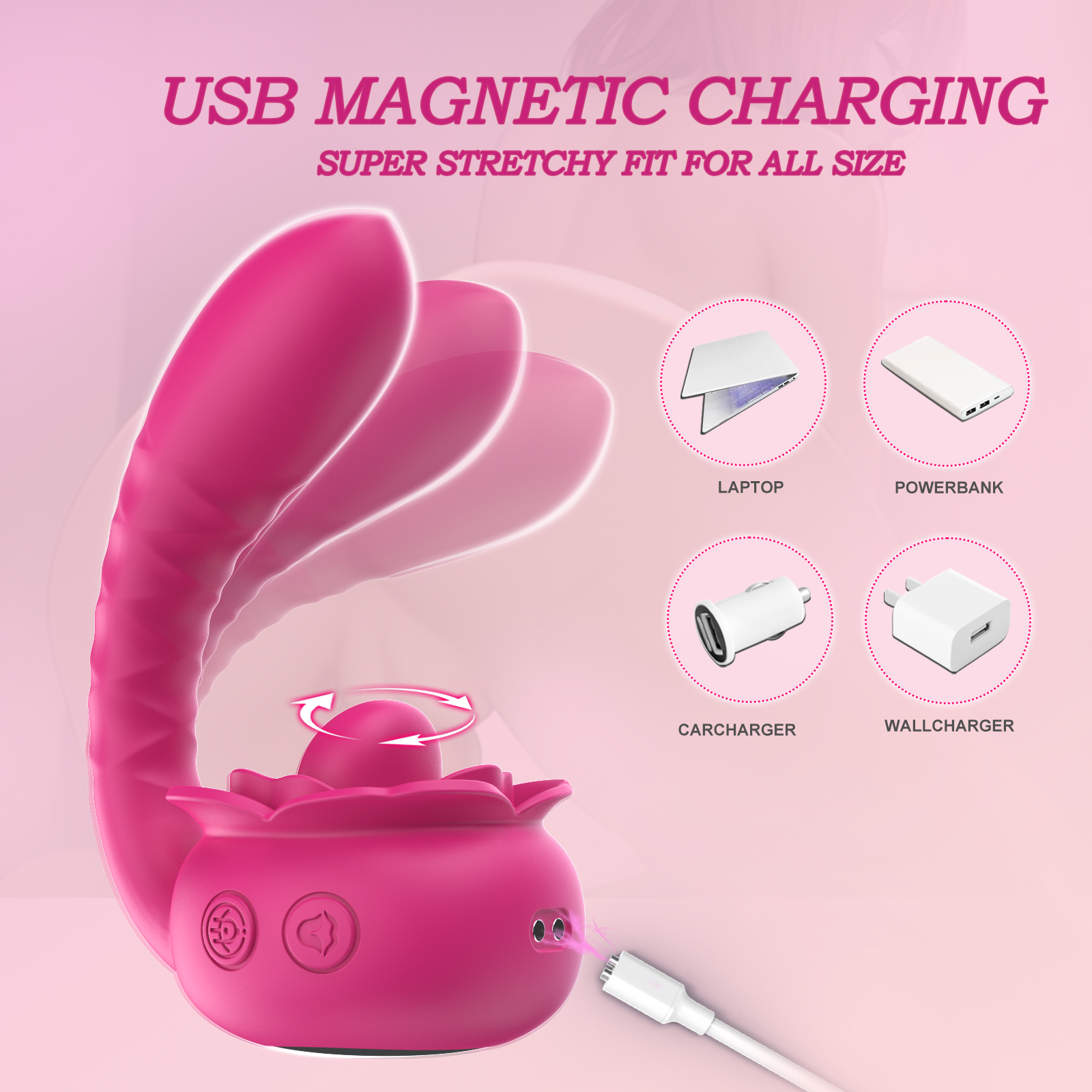 LunaWave – Dual Stimulation & Ergonomic Design  2in1 G-Spot Vibrator