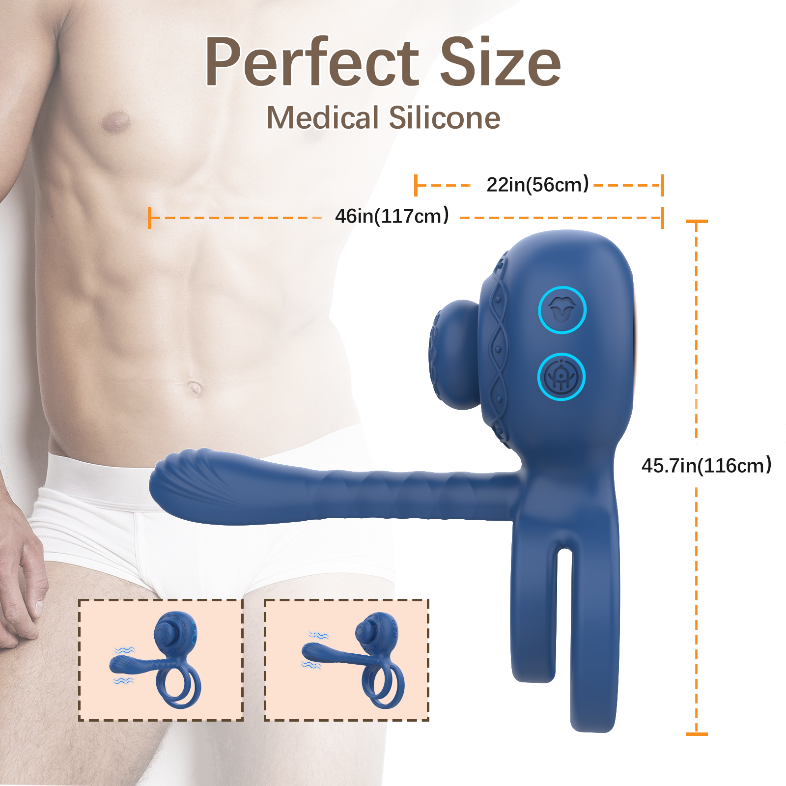 FlexiFire  Boost Performance & Pleasure 2-in-1 Vibrating Silicone Ring for Men