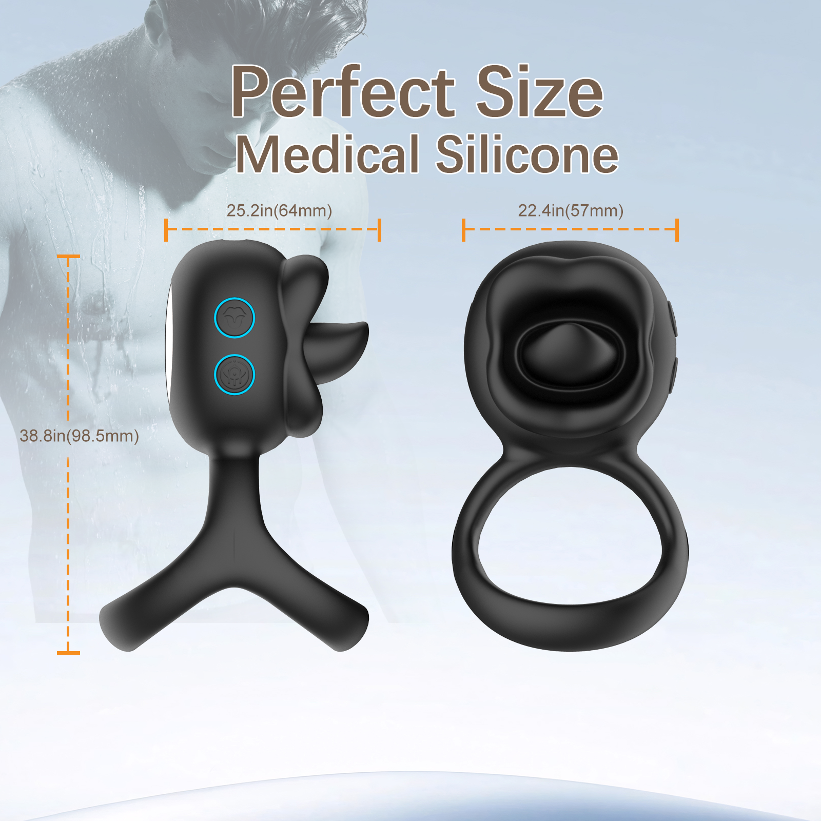 Smart Vibration Ring – Bendable Design for Couples’ Play flexible tongue licking cock ring