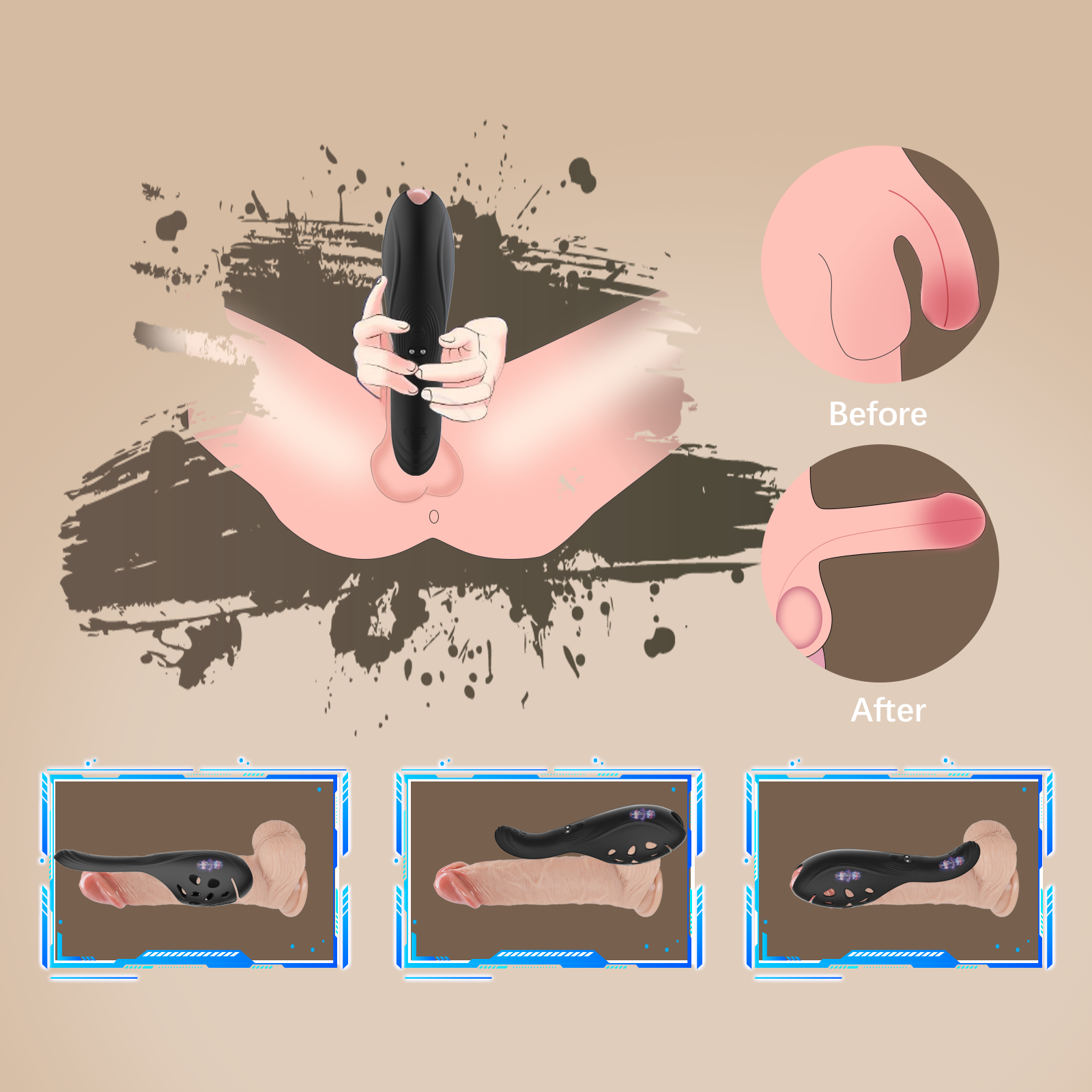 Dual Stimulator - Prostate Massager 2-in-1 Male Vibrating Massager