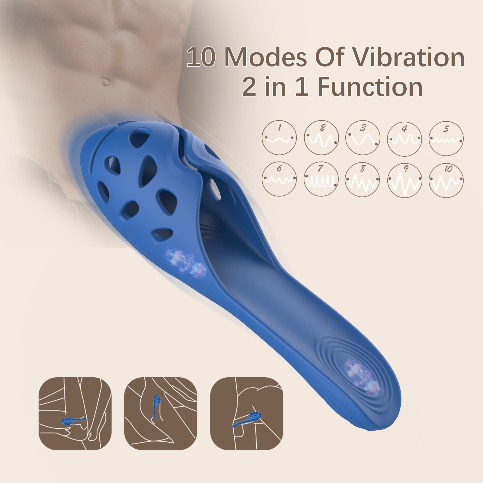 Dual Stimulator - Prostate Massager 2-in-1 Male Vibrating Massager