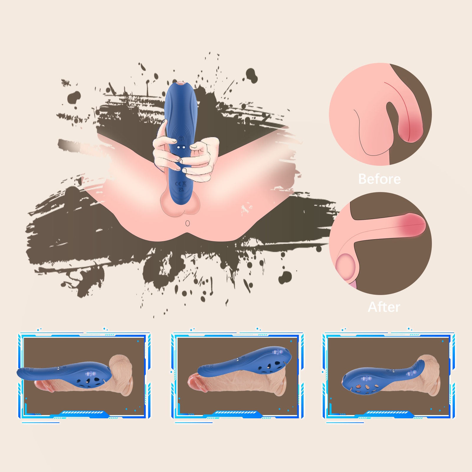 Dual Stimulator - Prostate Massager 2-in-1 Male Vibrating Massager