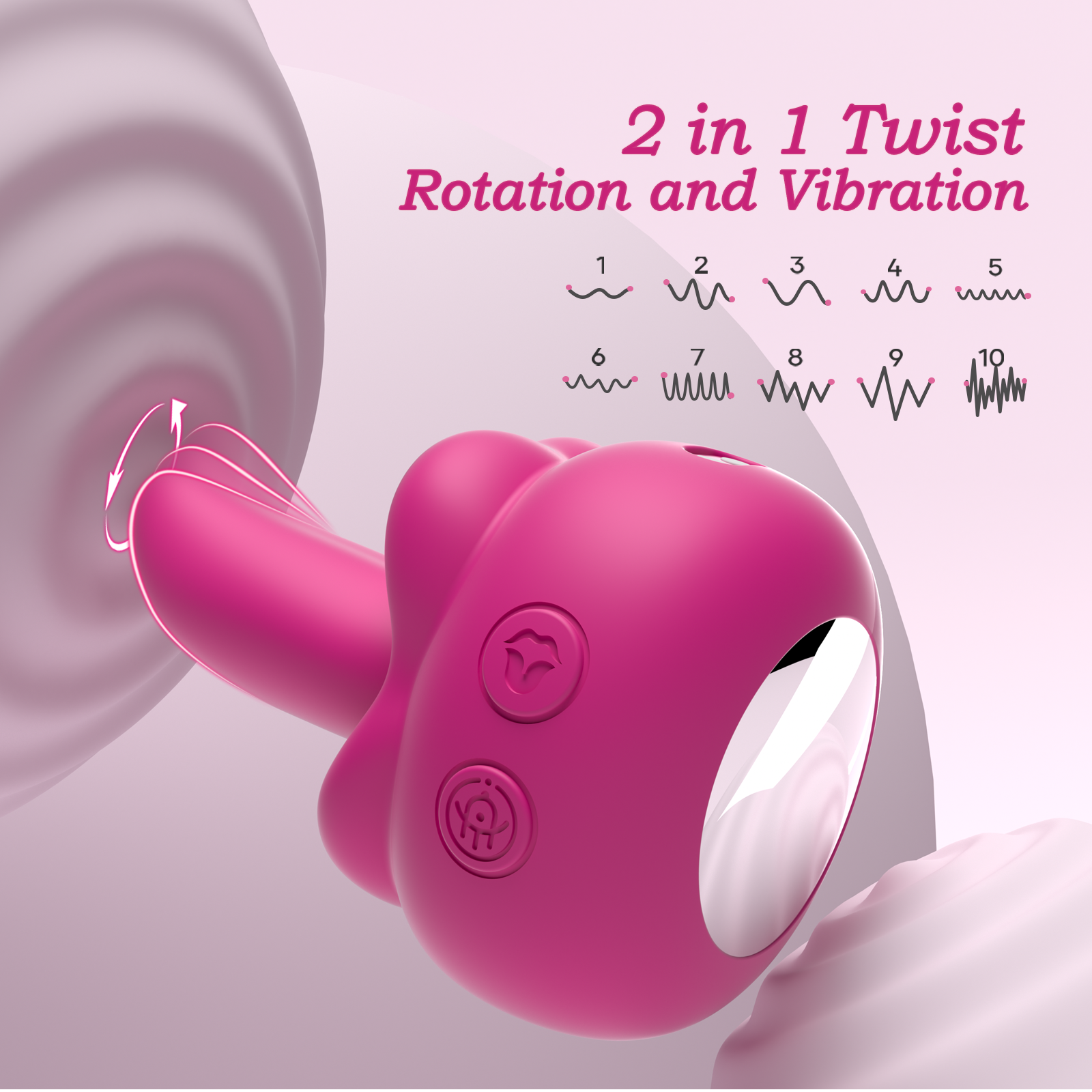 Silicone Licking Vibrator for Intense Orgasms 2in1 licking vibrator